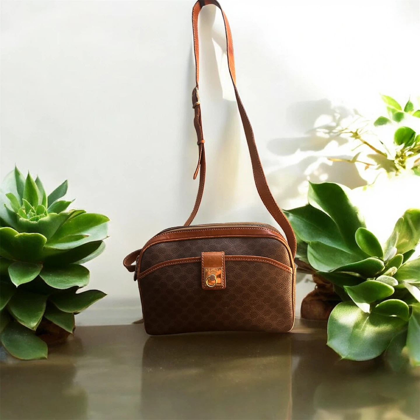 Vintage authentic Celine Macadam  crossbody bag. - photo 3