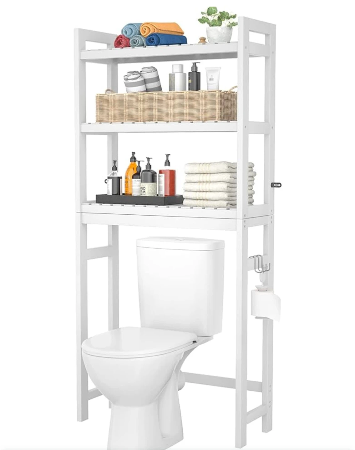 White Over-the-Toilet Storage Shelf - photo 3