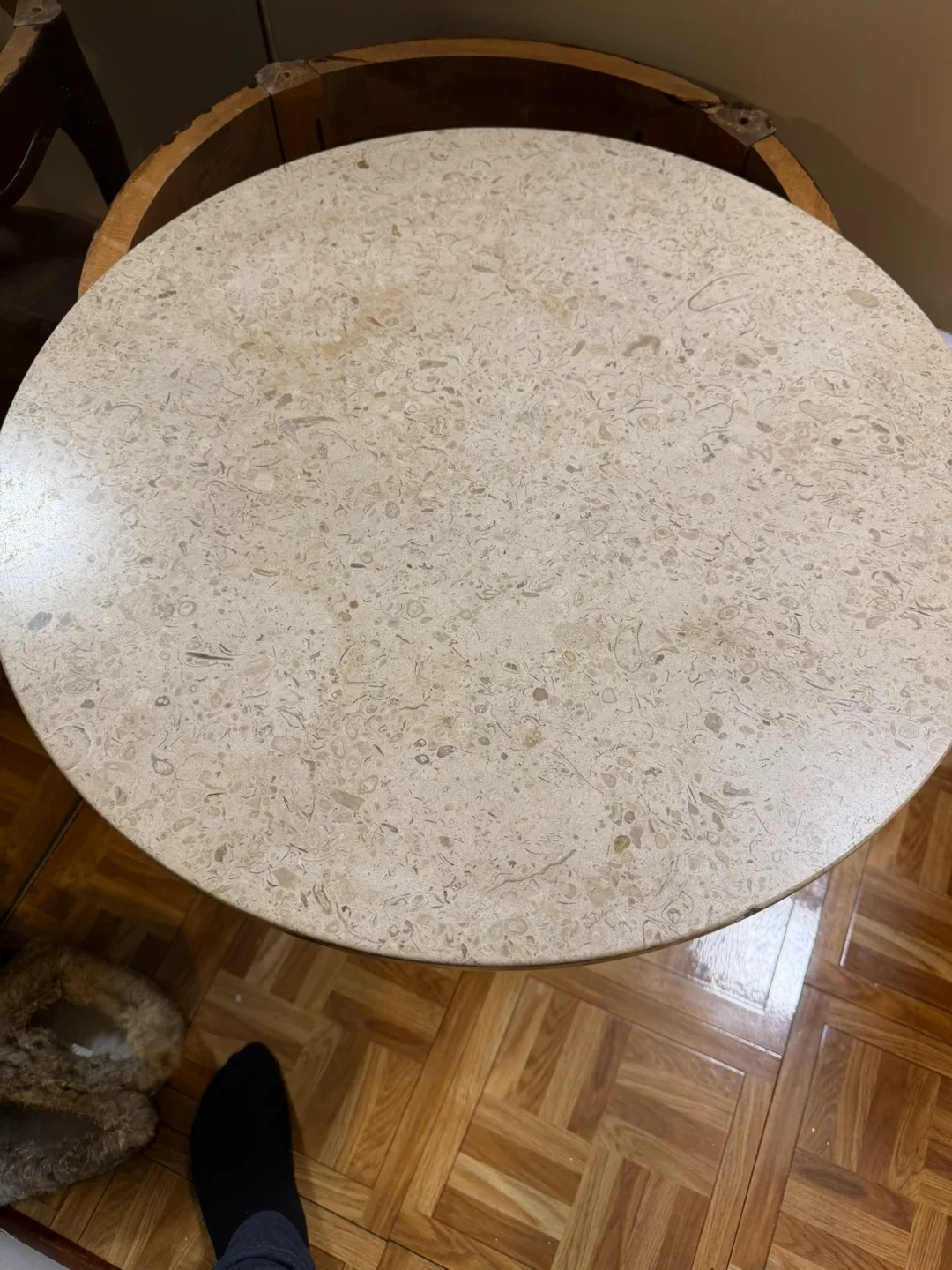 Round Marble Top Accent Table image indicator(4)
