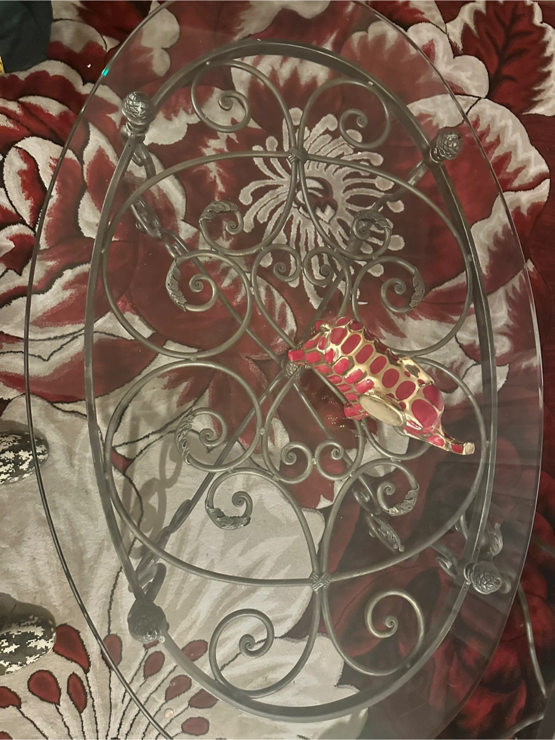 Glass Top Coffee Table with Metal Frame - photo 4
