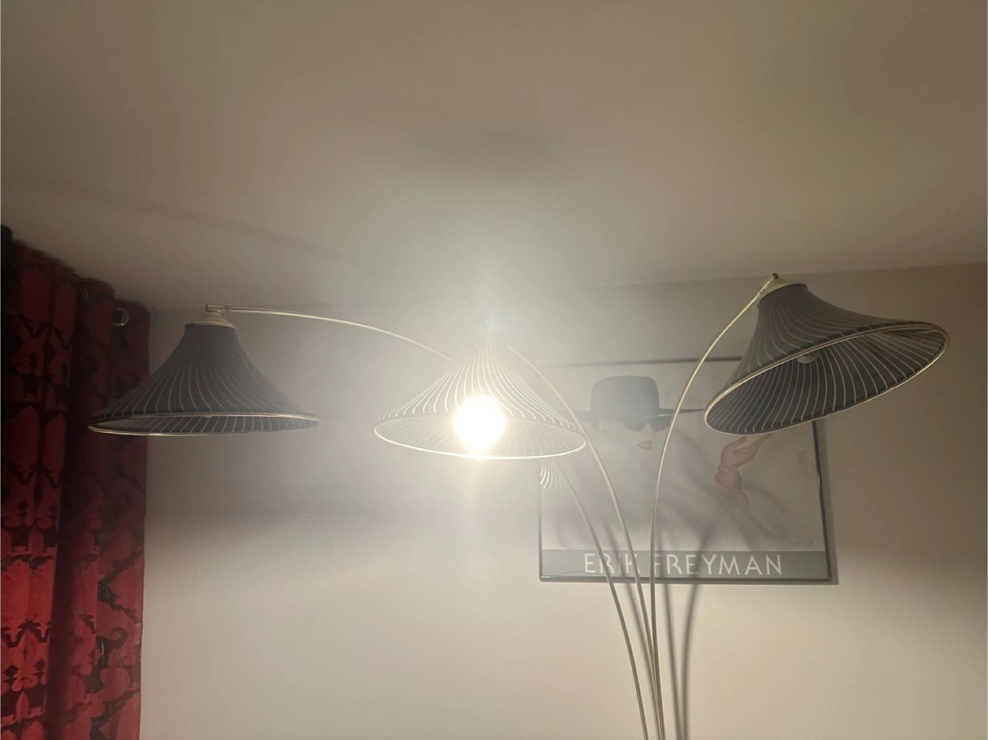 Floor Lamp with Three Black Shades - photo 3