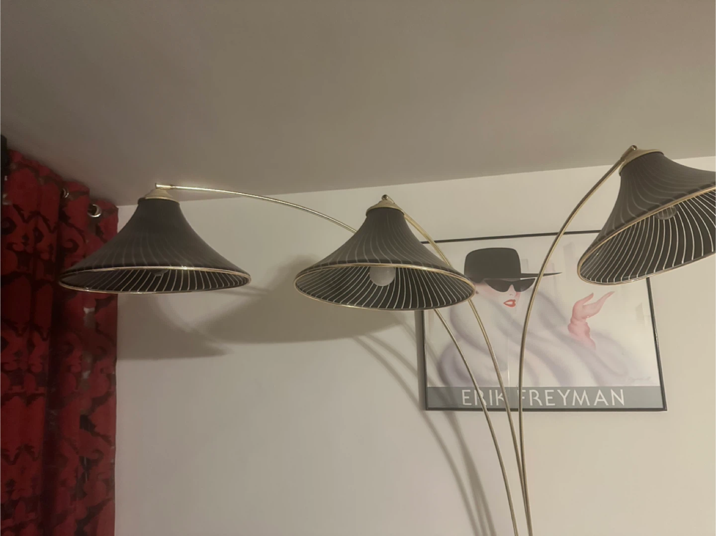 Floor Lamp with Three Black Shades - photo 2