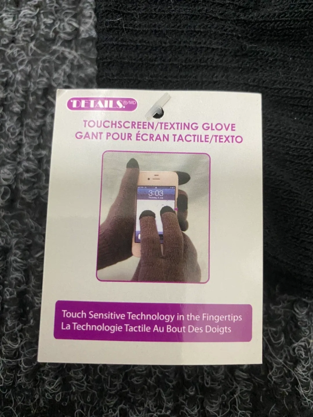 Details Touchscreen/Texting Gloves - New with Tag image indicator(2)