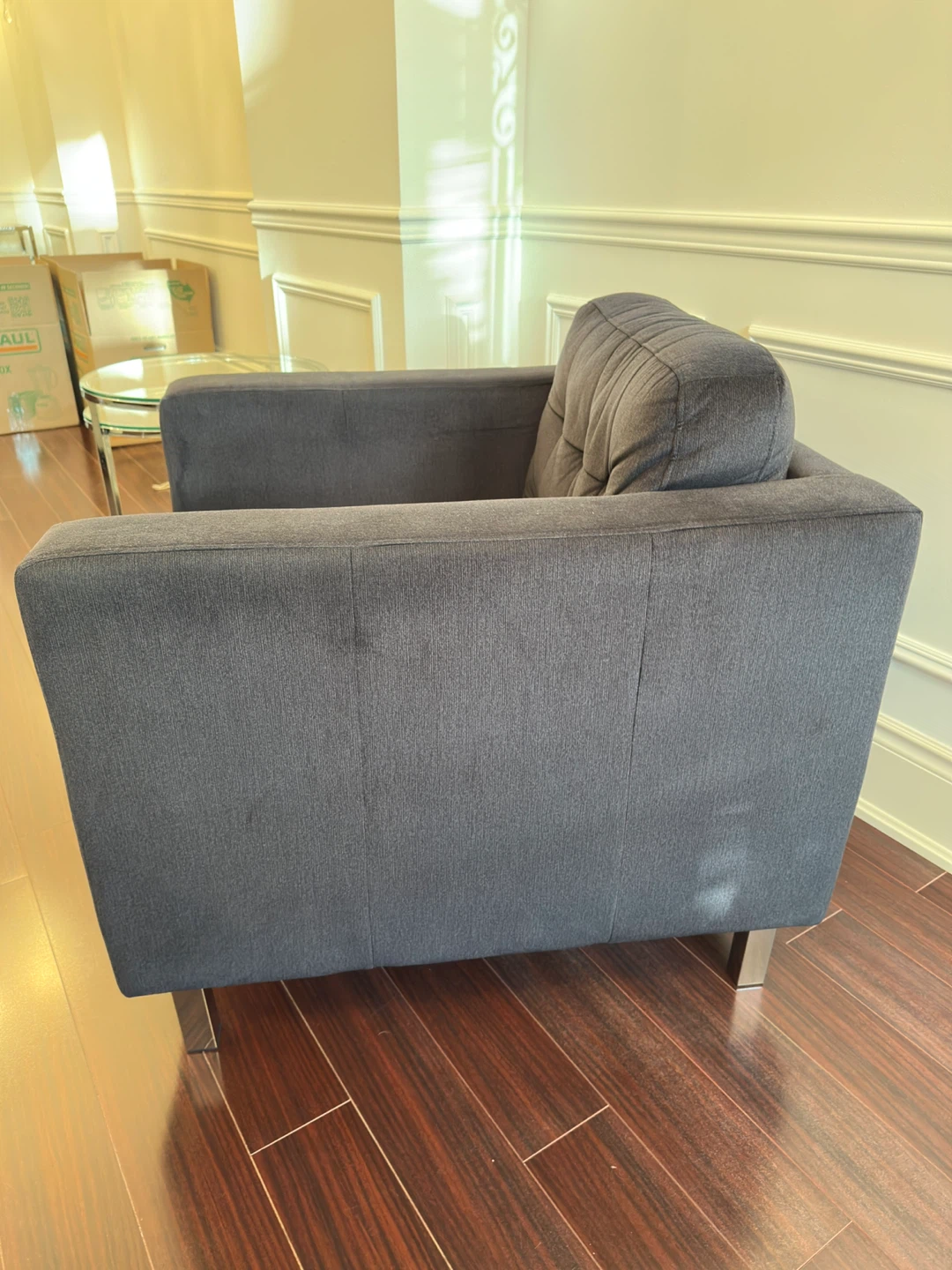 Grey Black Armchair - mint condition - photo 3