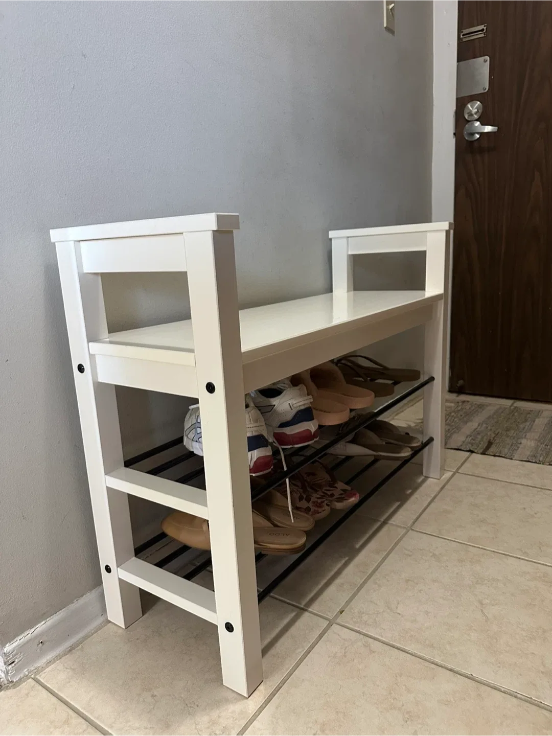 IKEA HEMNES White Shoe Rack Bench thumbnail