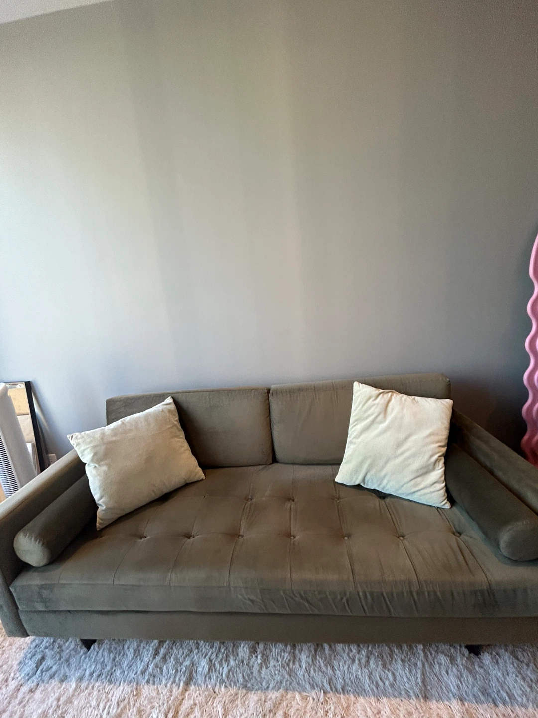 Olive Green Sofa -$200 - photo 3