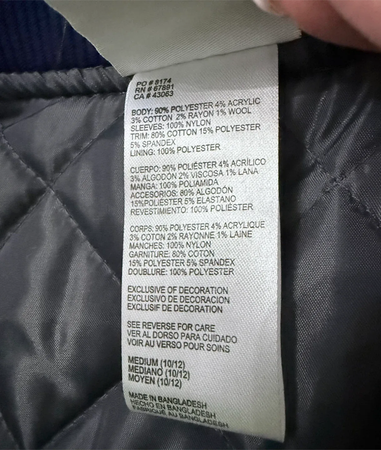 Montreal Canadiens Youth size (10-12) Varsity Jacket image indicator(7)