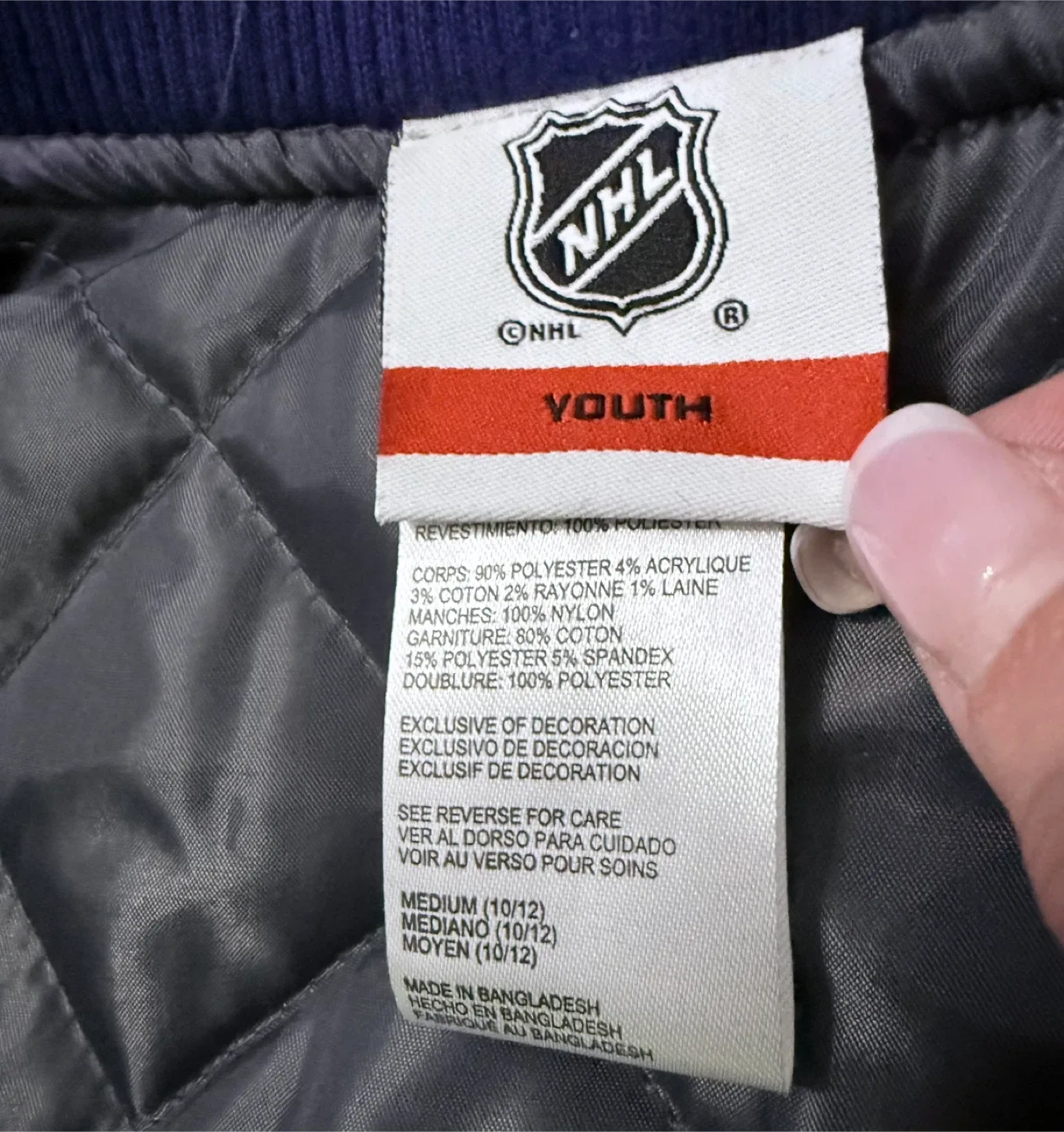 Montreal Canadiens Youth size (10-12) Varsity Jacket image indicator(8)