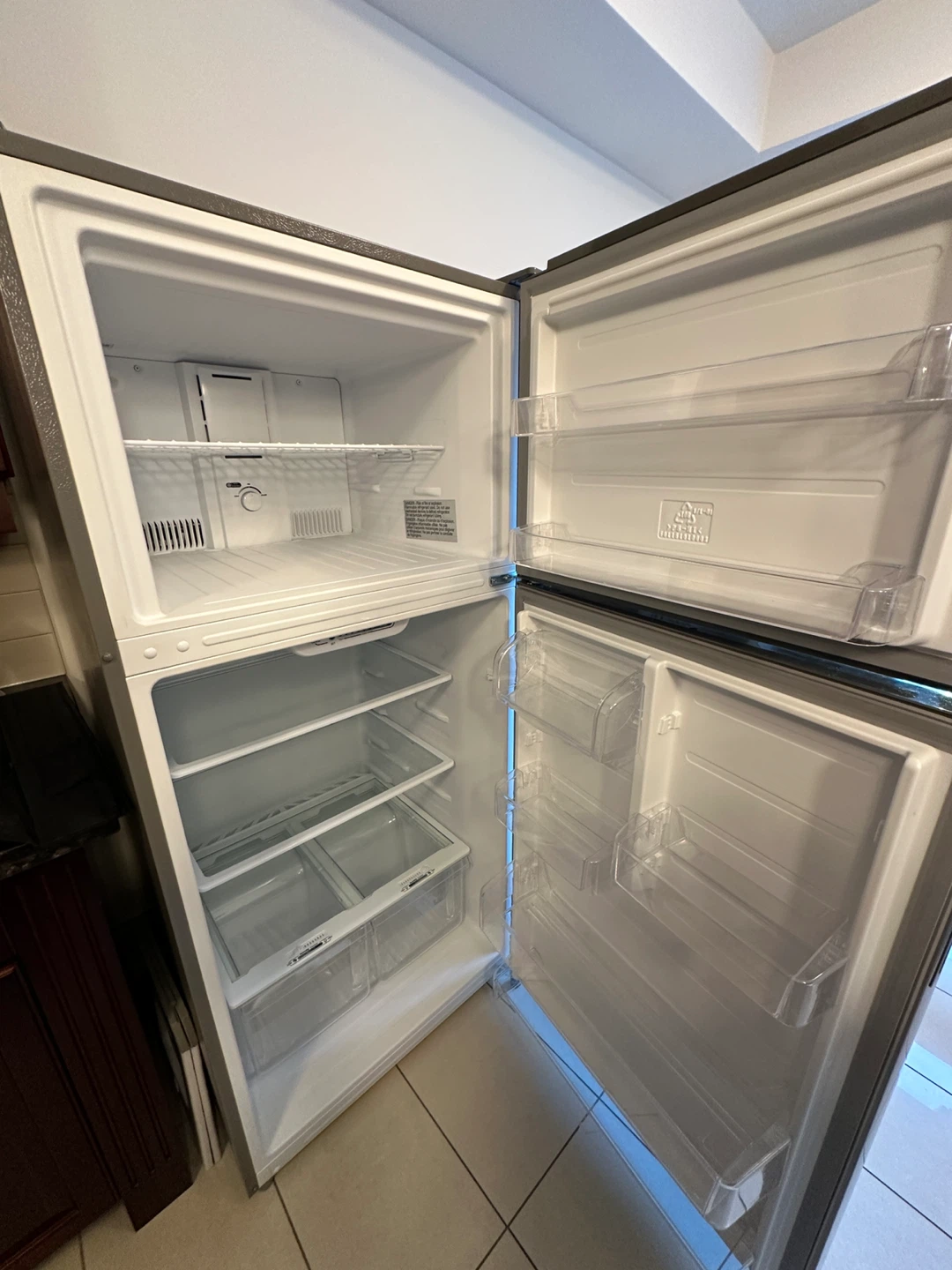 Midea Stainless Steel Top Freezer Refrigerator