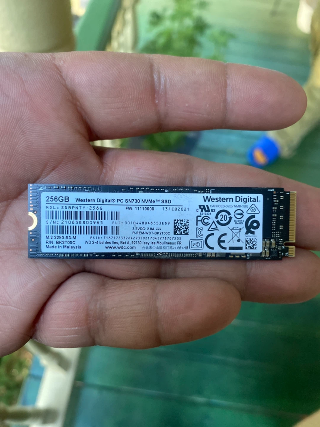 Western Digital PC SN730 256GB NVMe SSD