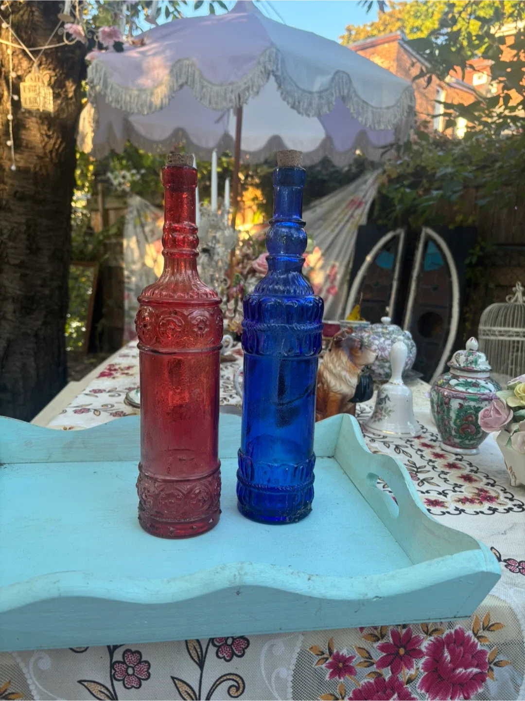 Red and Blue Decorative Bottles thumbnail