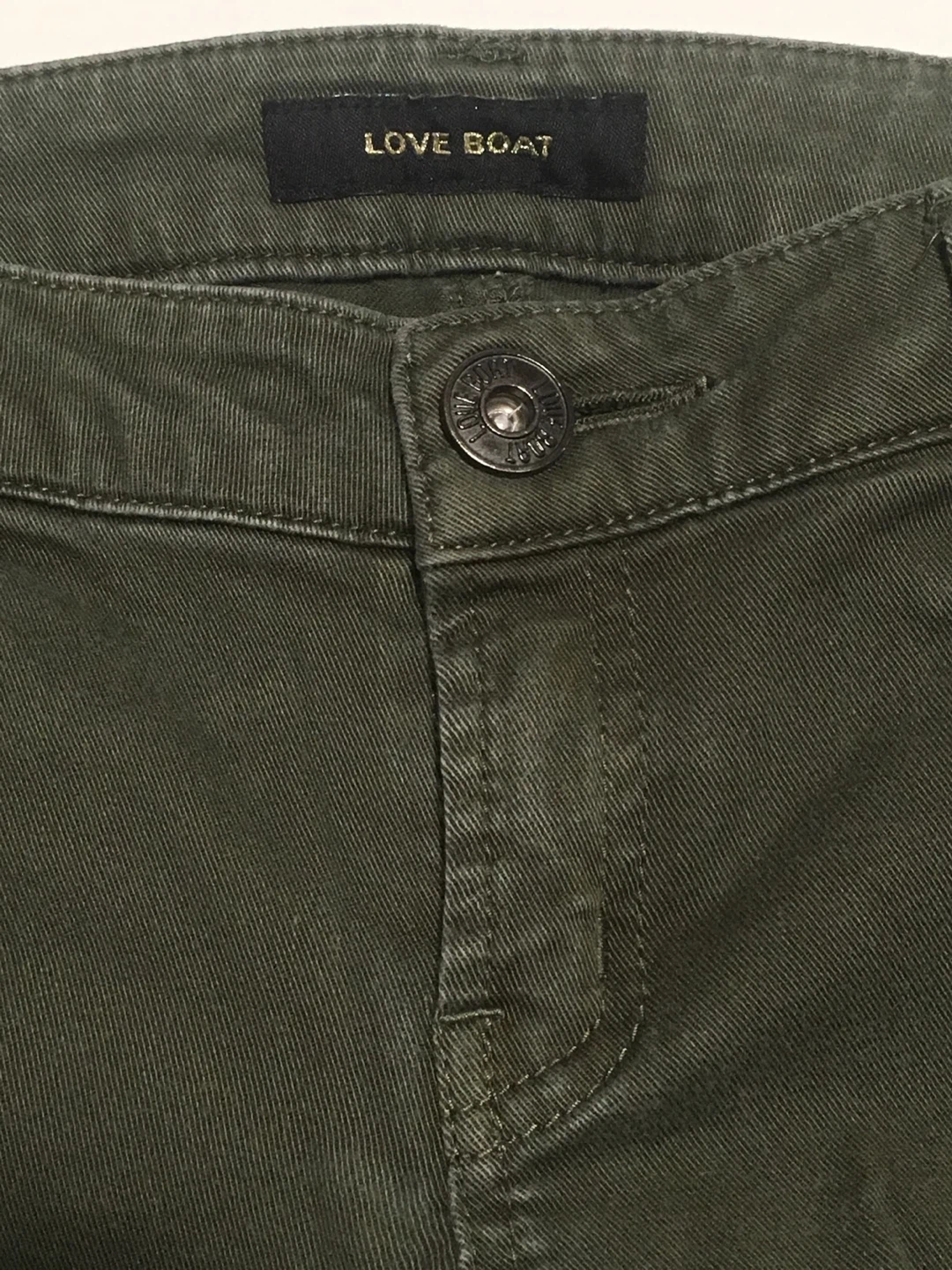 🥕Love Boat Olive Green Ripped Jeans Denim Size Small Women's - photo 2