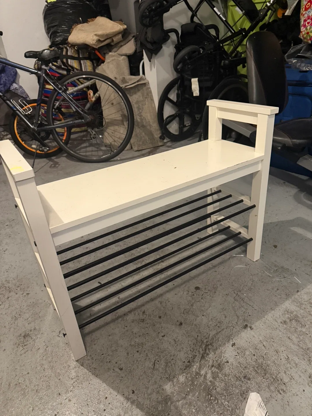 IKEA Hemnes White Shoe Rack Bench thumbnail