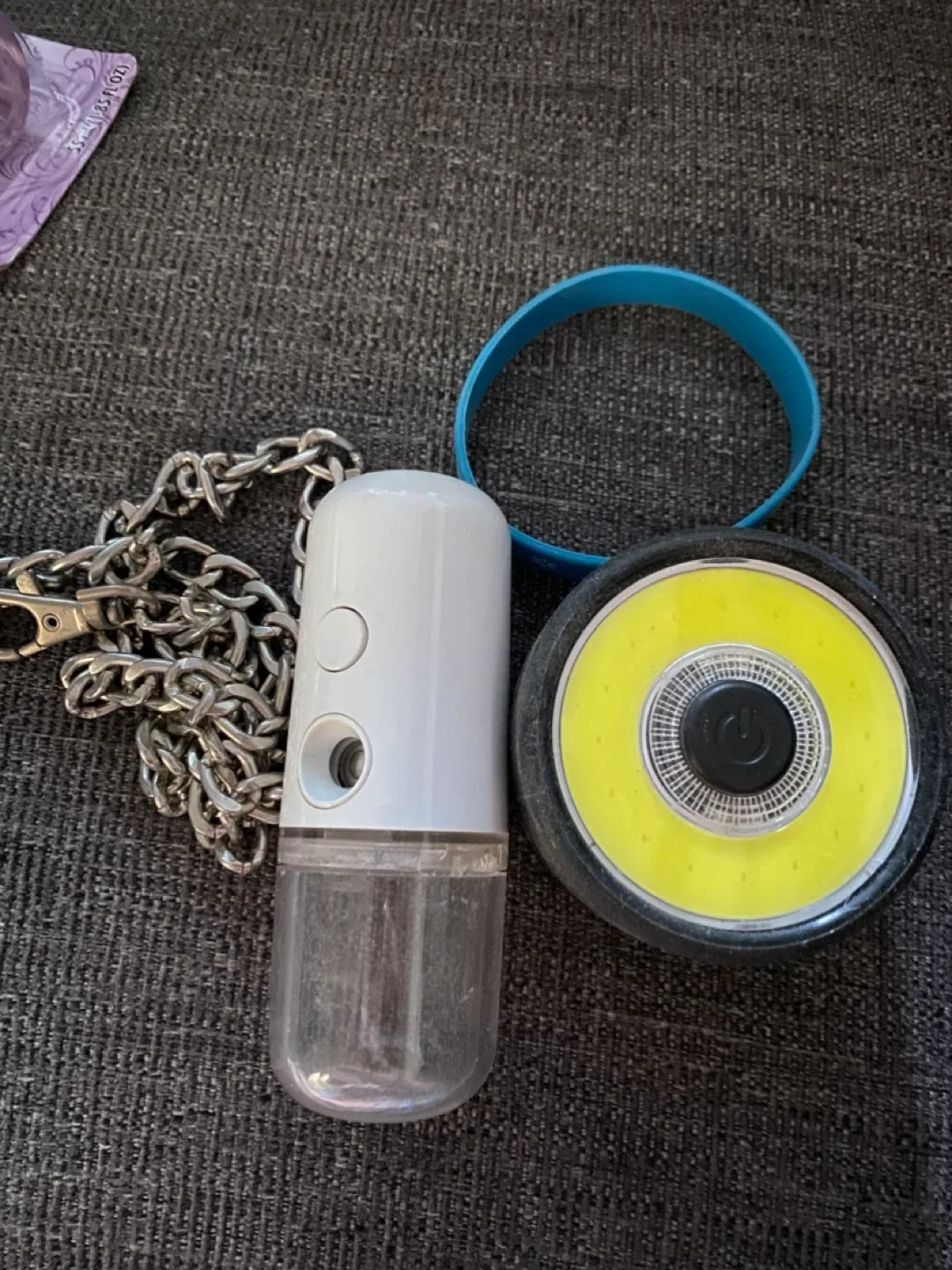 Facial mister, mini light, chain for pants, bracelet thumbnail