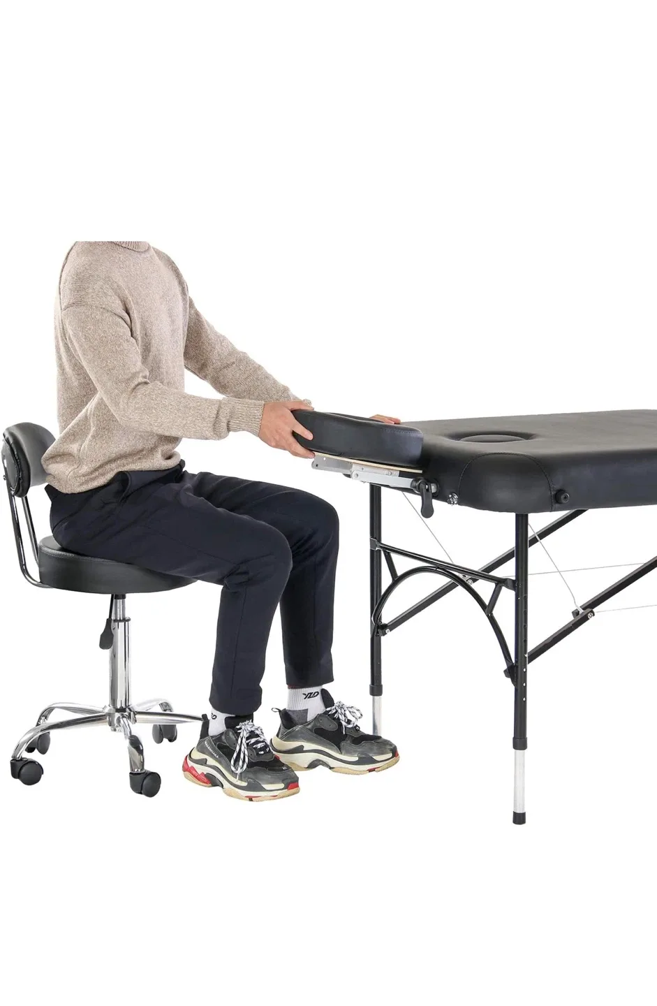 Rolling Swivel Salon Stool Chair image indicator(5)