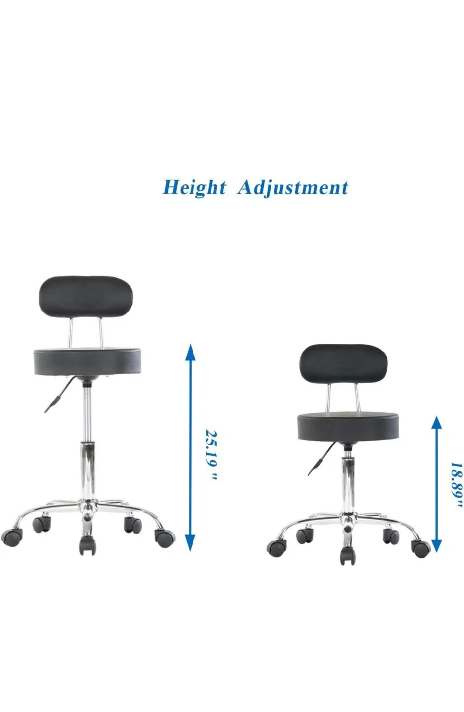Rolling Swivel Salon Stool Chair image indicator(6)