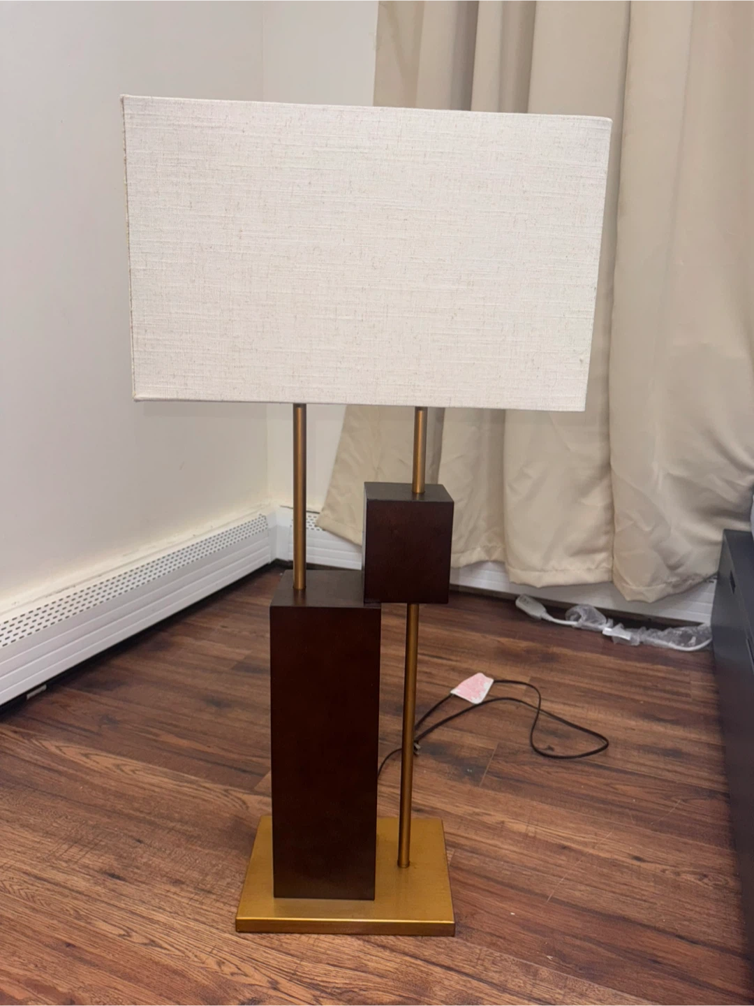 Modern Table Lamp – Bronze & Gold Finish