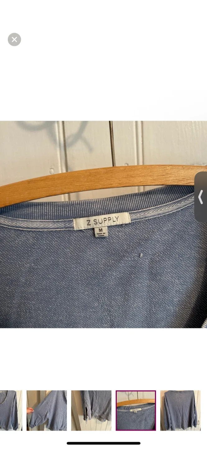 Z Supply Blue Pullover - Size M image indicator(4)
