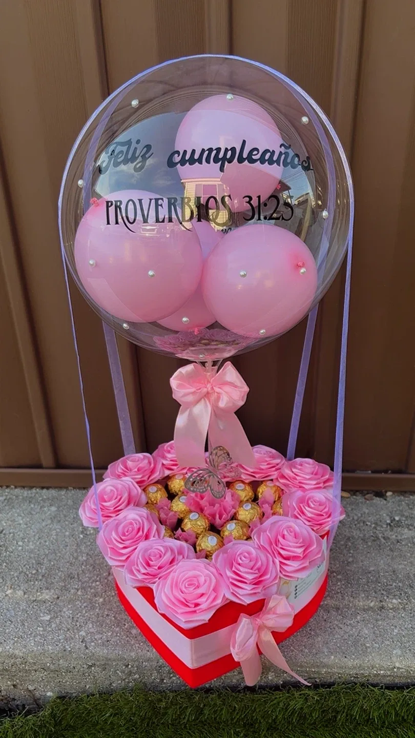 Feliz Cumpleaños Balloon & Rose Gift image indicator(2)