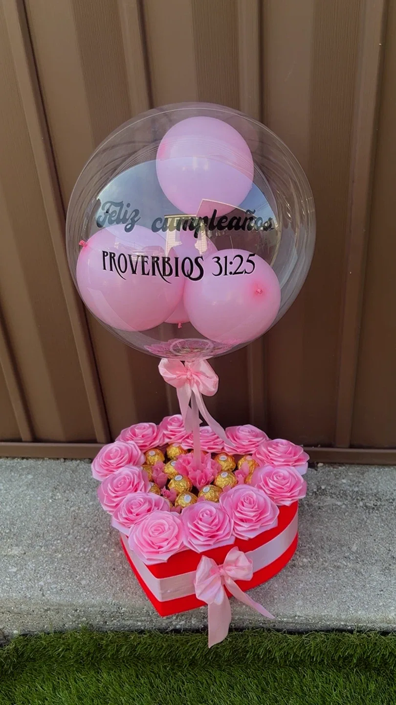 Feliz Cumpleaños Balloon & Rose Gift image indicator(3)