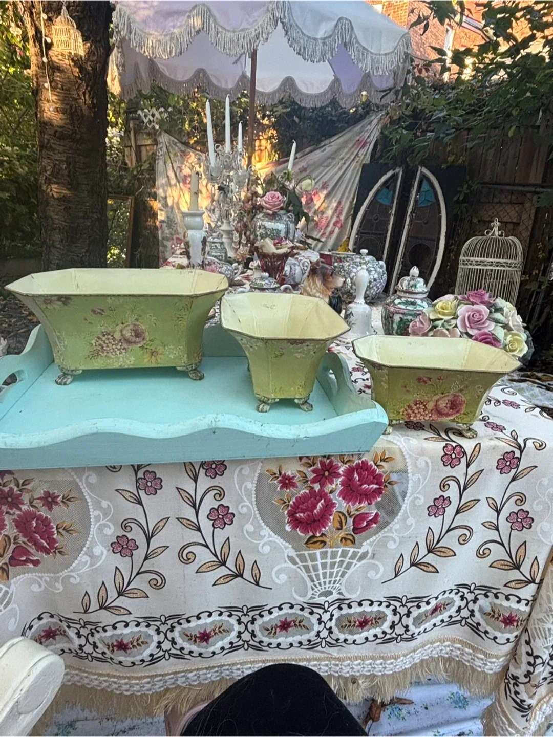 Floral Planters or table decoration- Set of 3 image indicator(3)