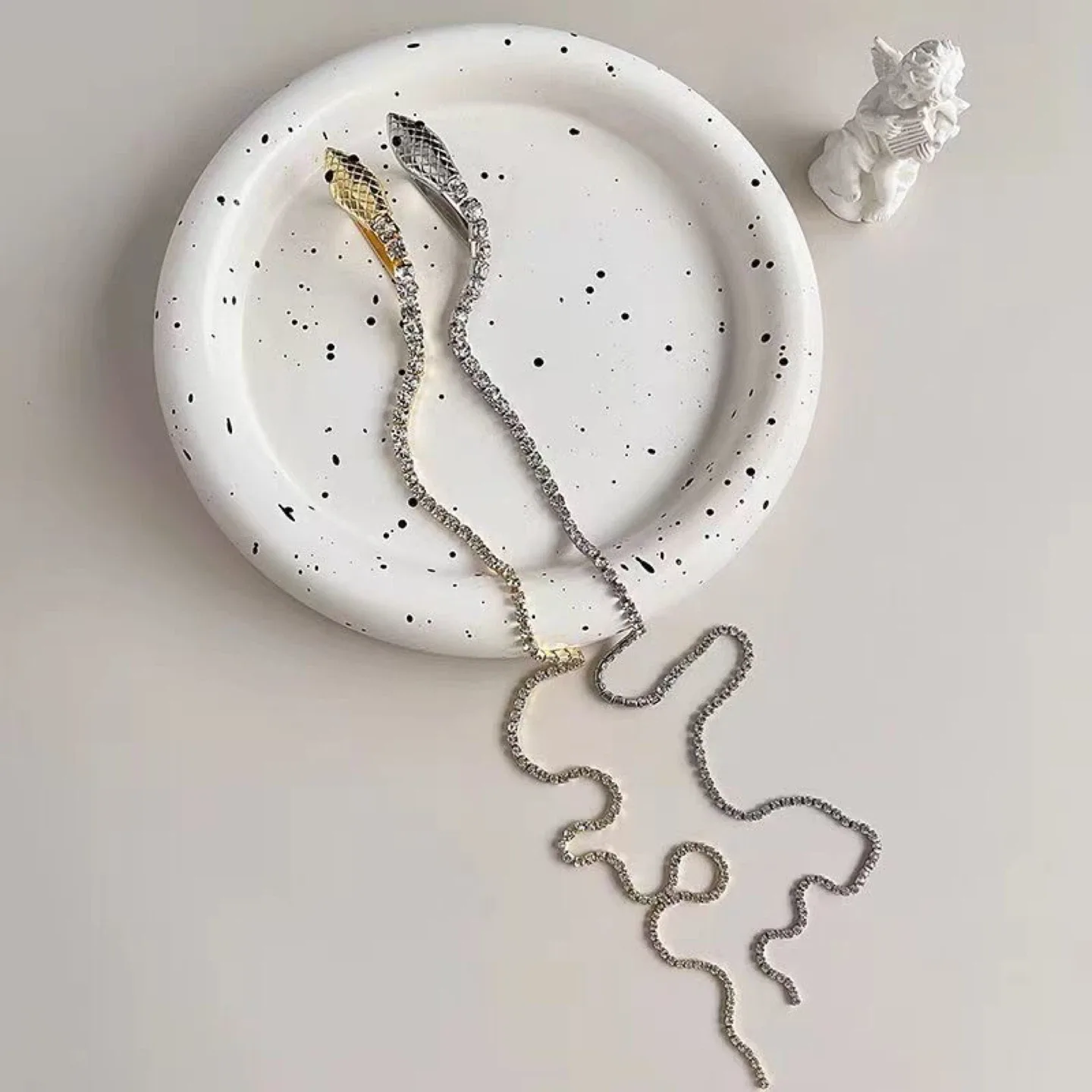 Snake Rhinestone Hair Clip Chain image indicator(3)