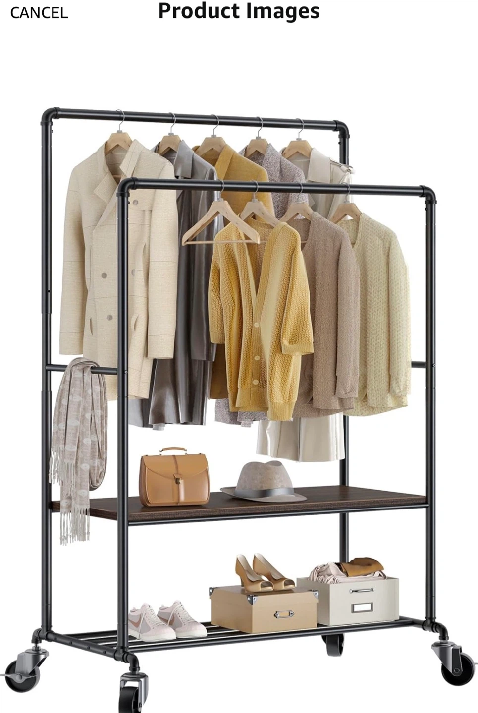 CLOTHING RACK HARDLY USED