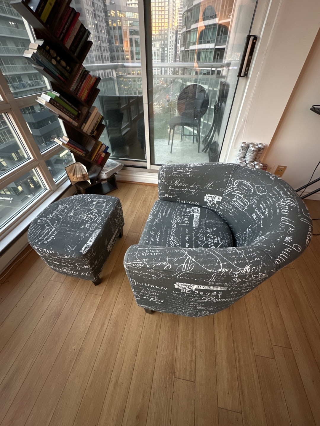 Chair and Ottoman Set