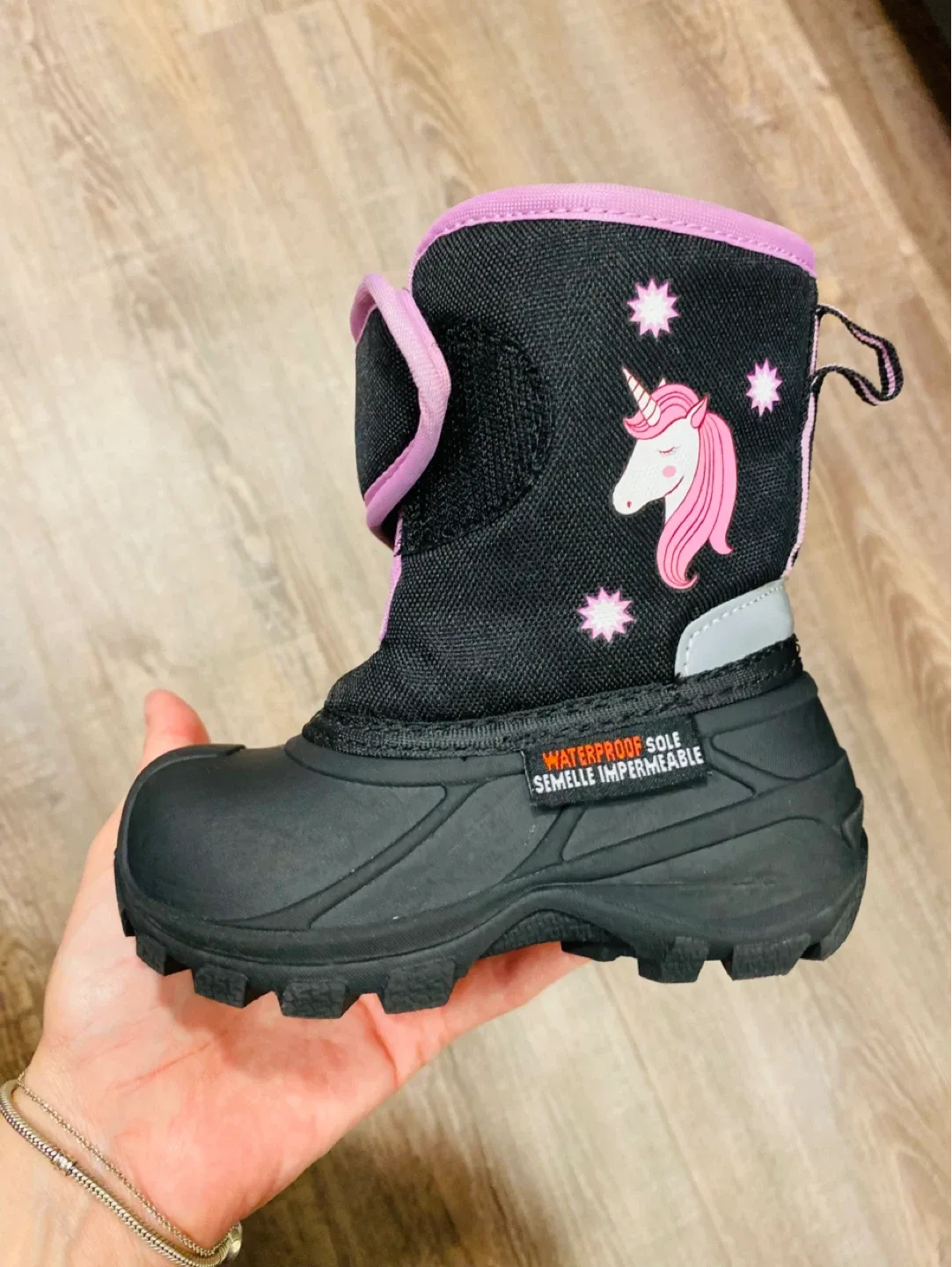 Size 6 Kids Winter Boots - Unicorn Design image indicator(4)