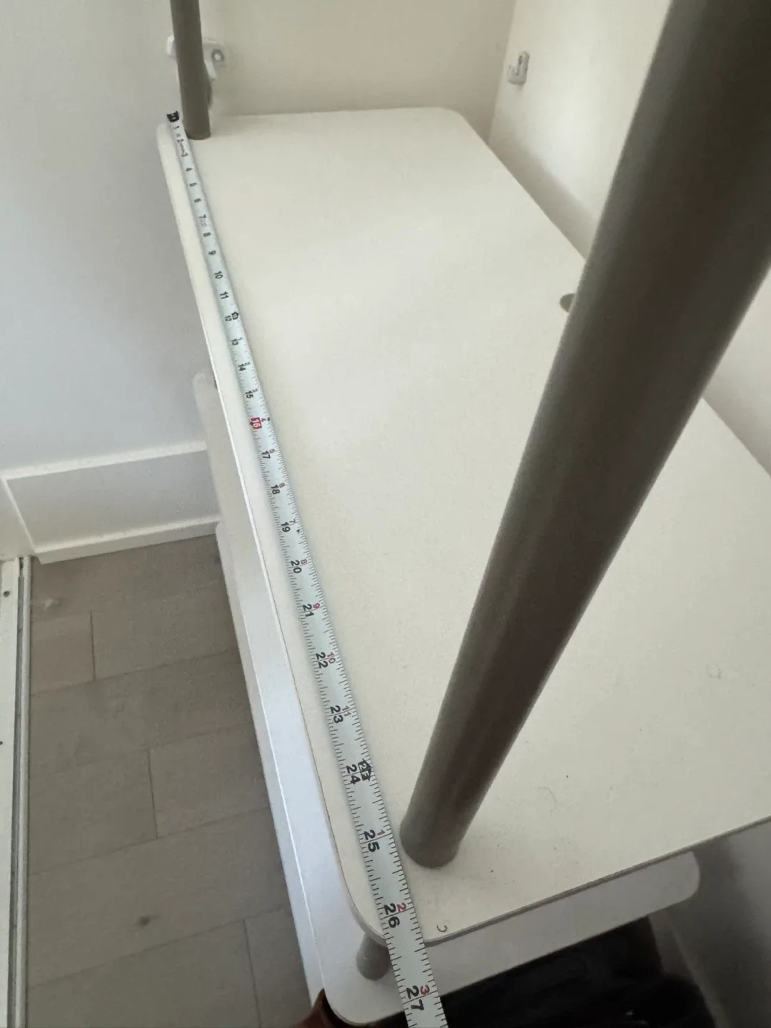 MOVING OUT SALE! White Adjustable Closet Organizer Shelving Unit image indicator(3)