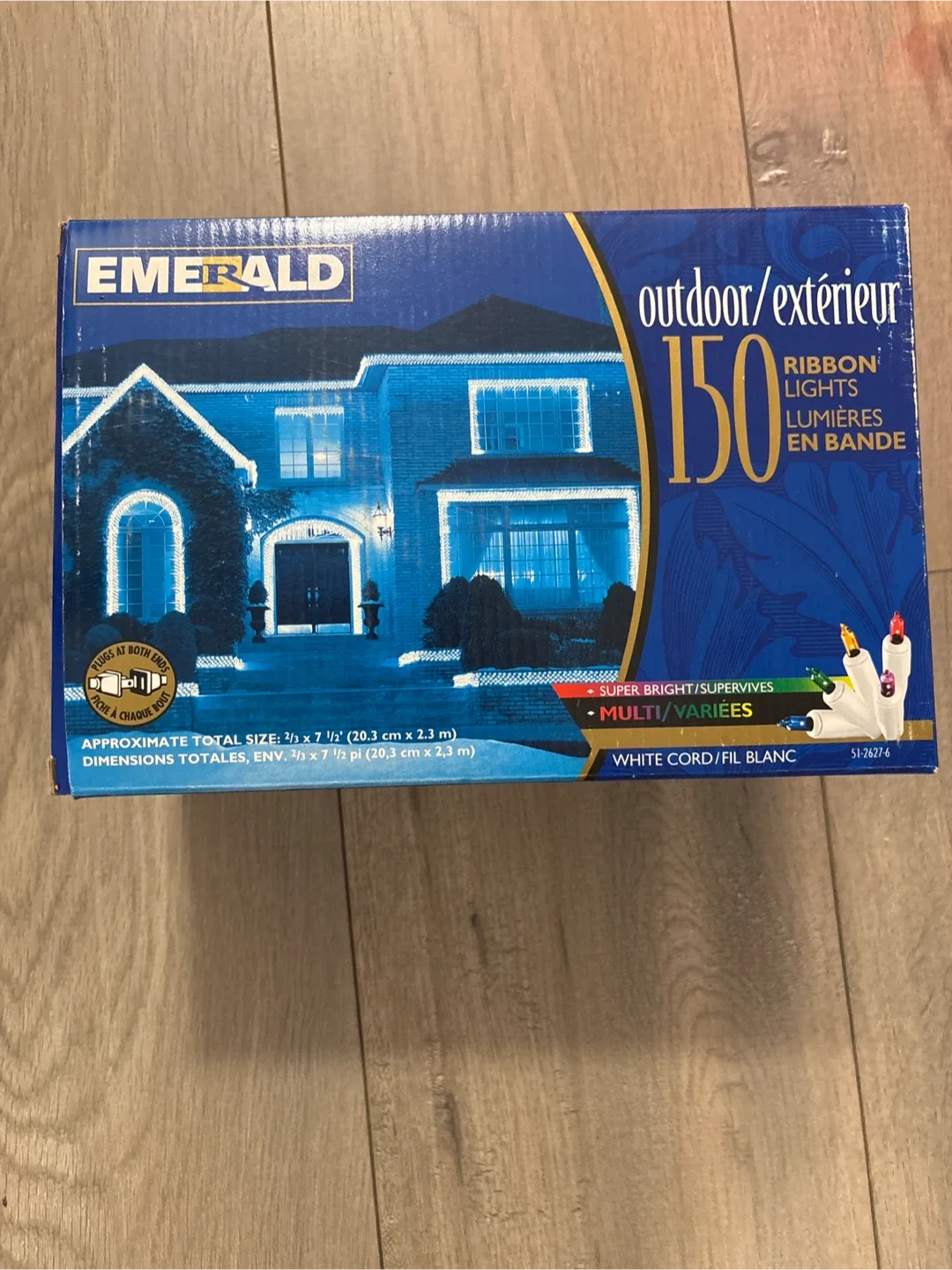Emerald Christmas Decoration Outdoor Ribbon Lights thumbnail