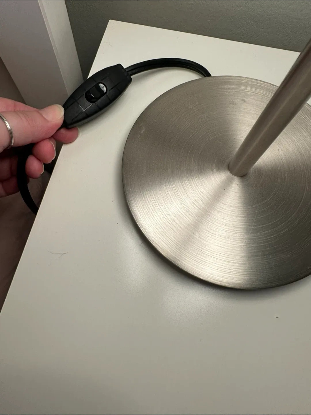 IKEA RINGSTA Silver Desk Lamp with White Shade image indicator(4)