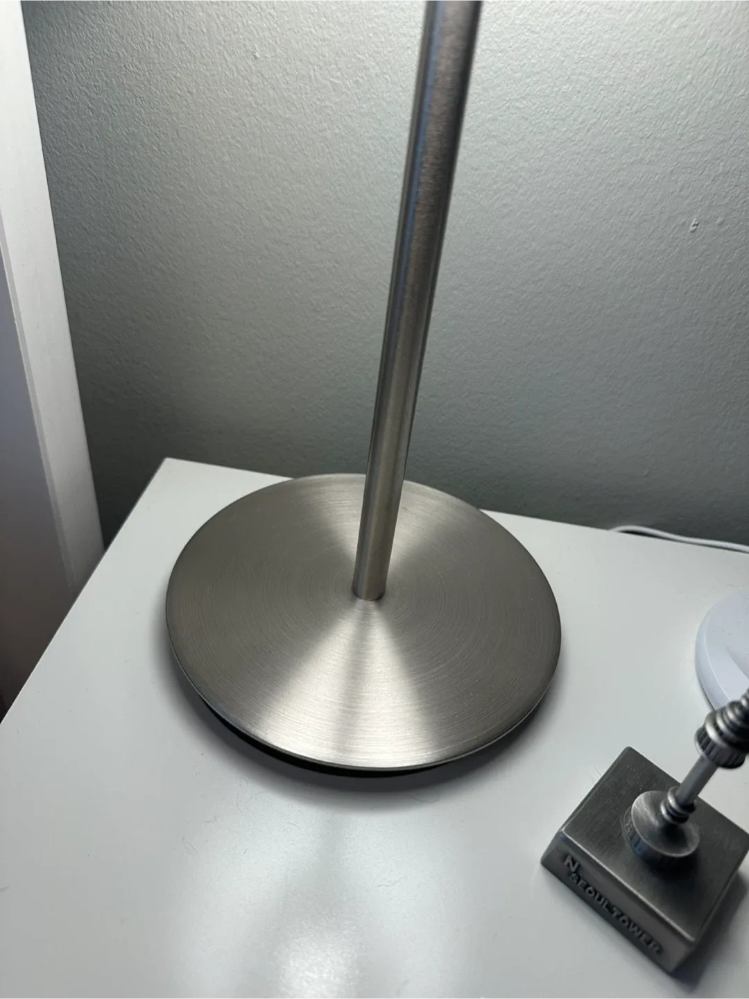 IKEA RINGSTA Silver Desk Lamp with White Shade image indicator(3)