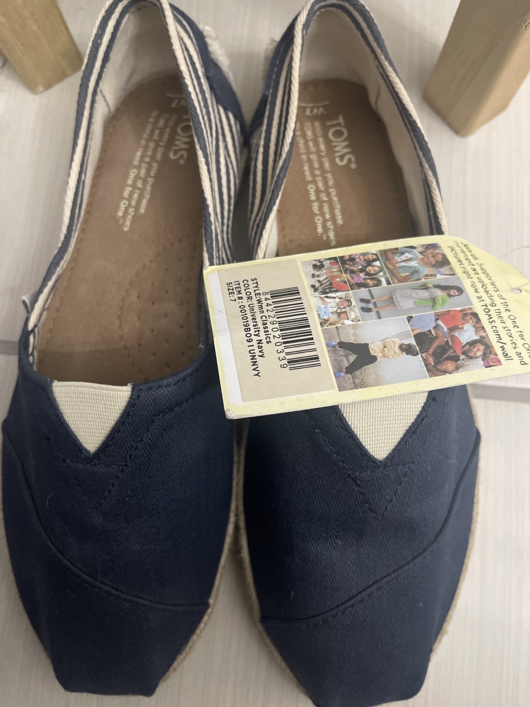 TOMS Women's Size 7 Navy Espadrille Flats - New - photo 2