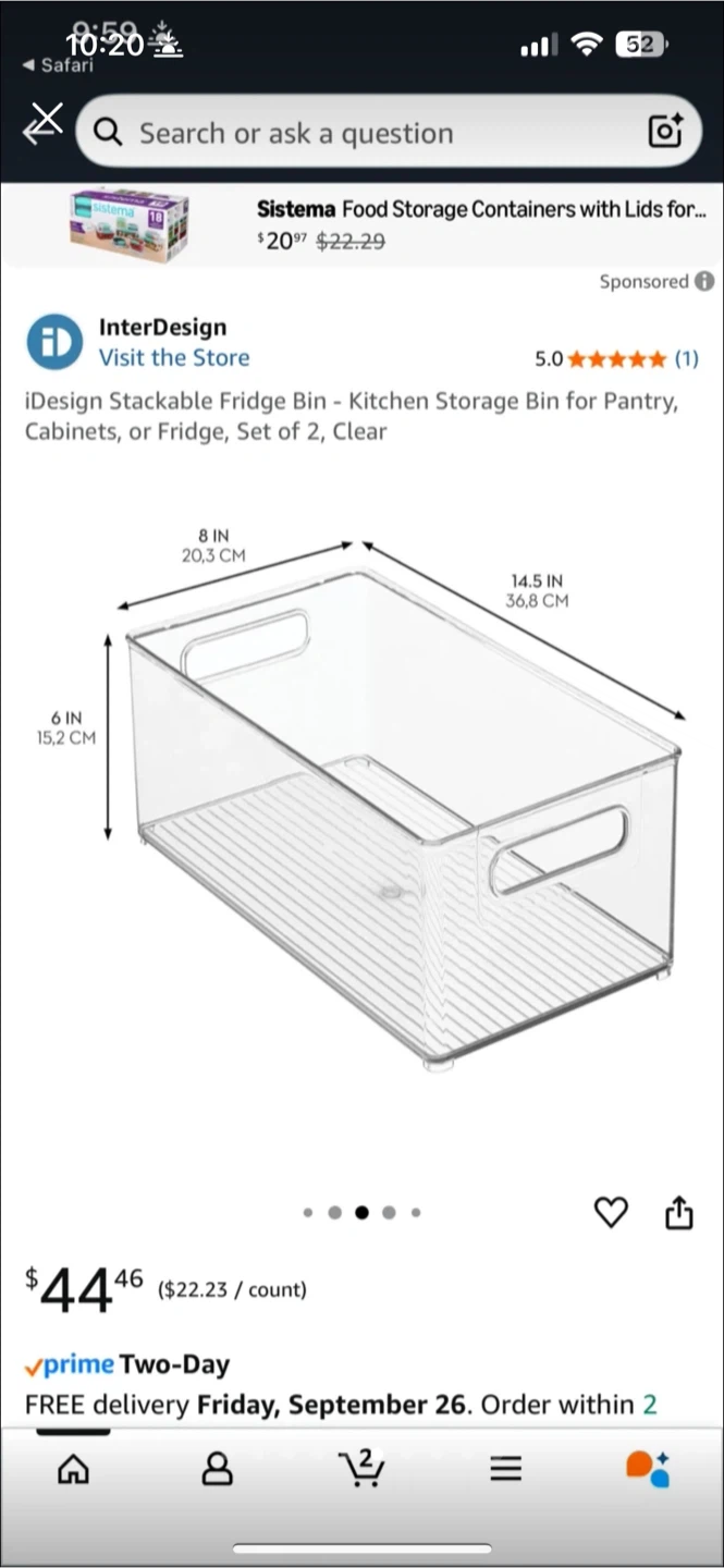 iDesign Fridge/Pantry Storage Bins - photo 2