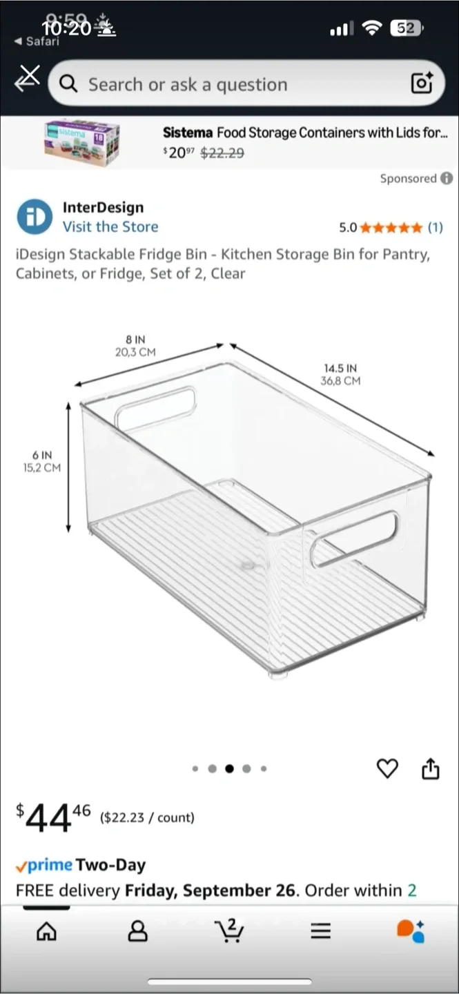 iDesign Fridge/Pantry Storage Bins image indicator(2)