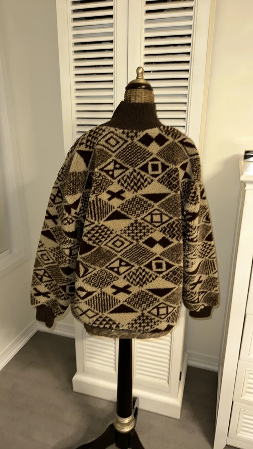 Timberland Brown/Beige Fleece Pullover, Small - photo 2