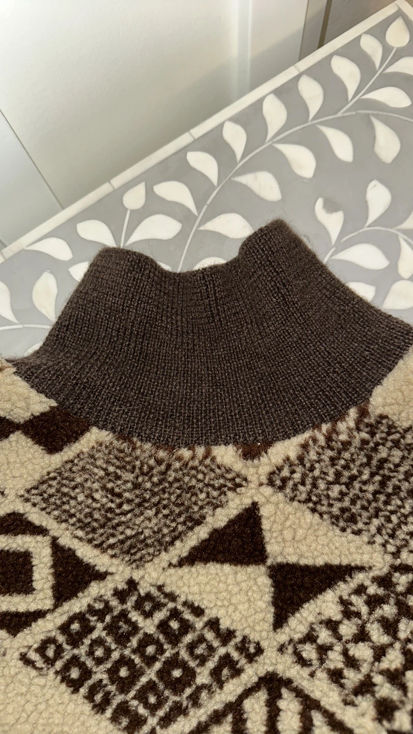 Timberland Brown/Beige Fleece Pullover, Small - photo 5