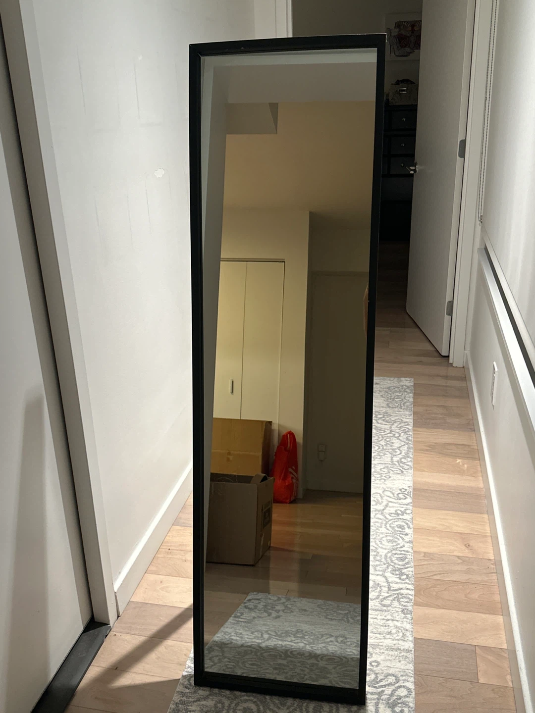 Black Framed Full Length Mirror - photo 2