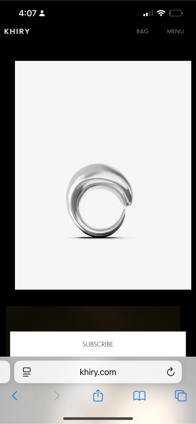 KHIRY Khartoum II Ring, Sterling Silver, Size 5