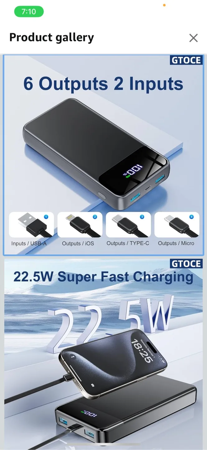 Gtoce 40000mAh Portable Charger image indicator(2)