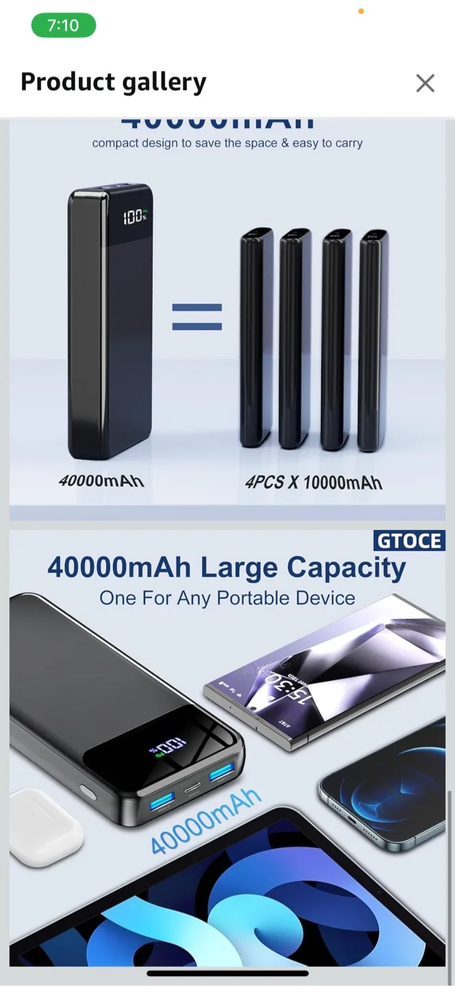 Gtoce 40000mAh Portable Charger image indicator(5)