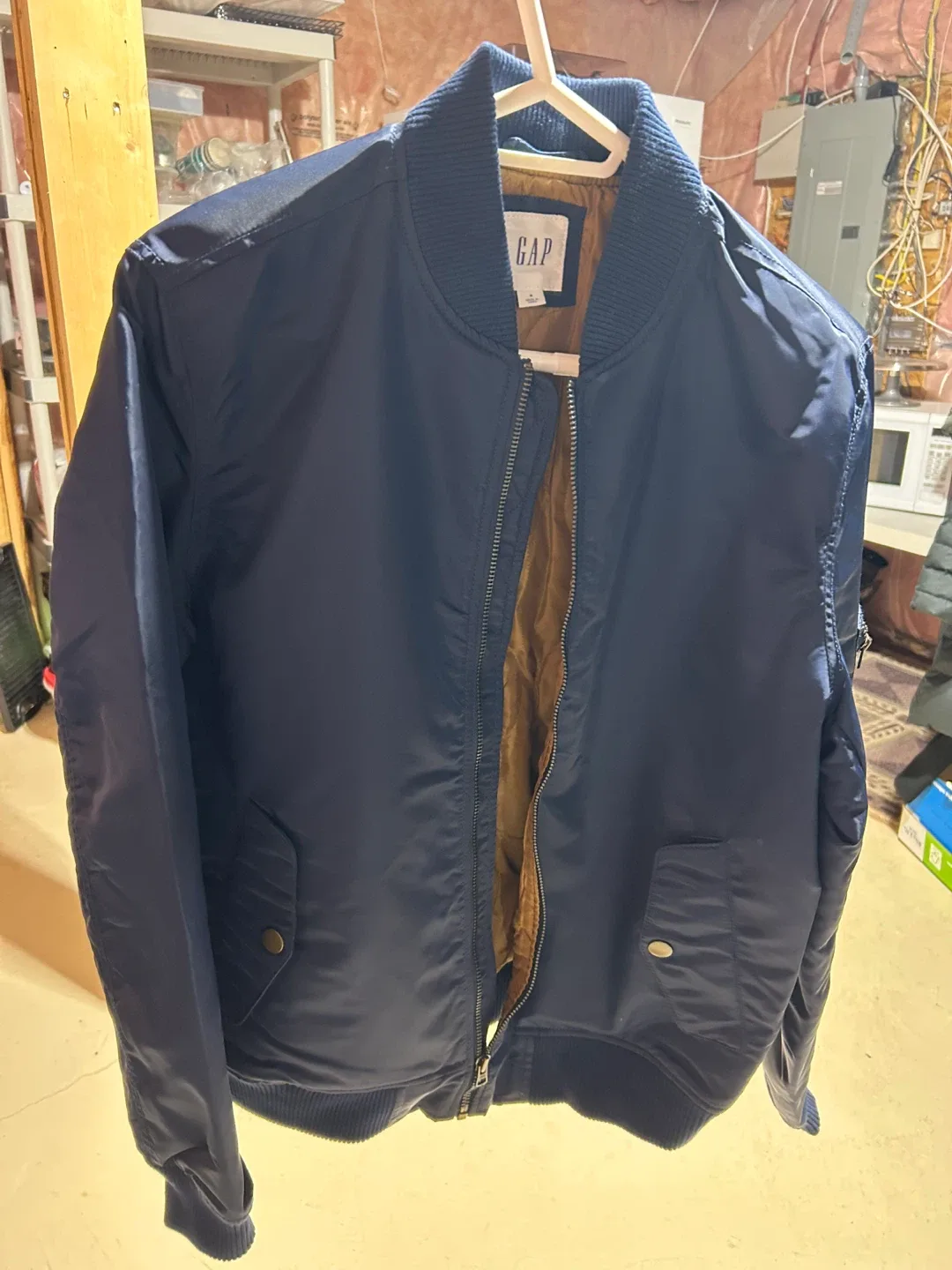 GAP Bomber Jacket - Size M - Navy Blue thumbnail