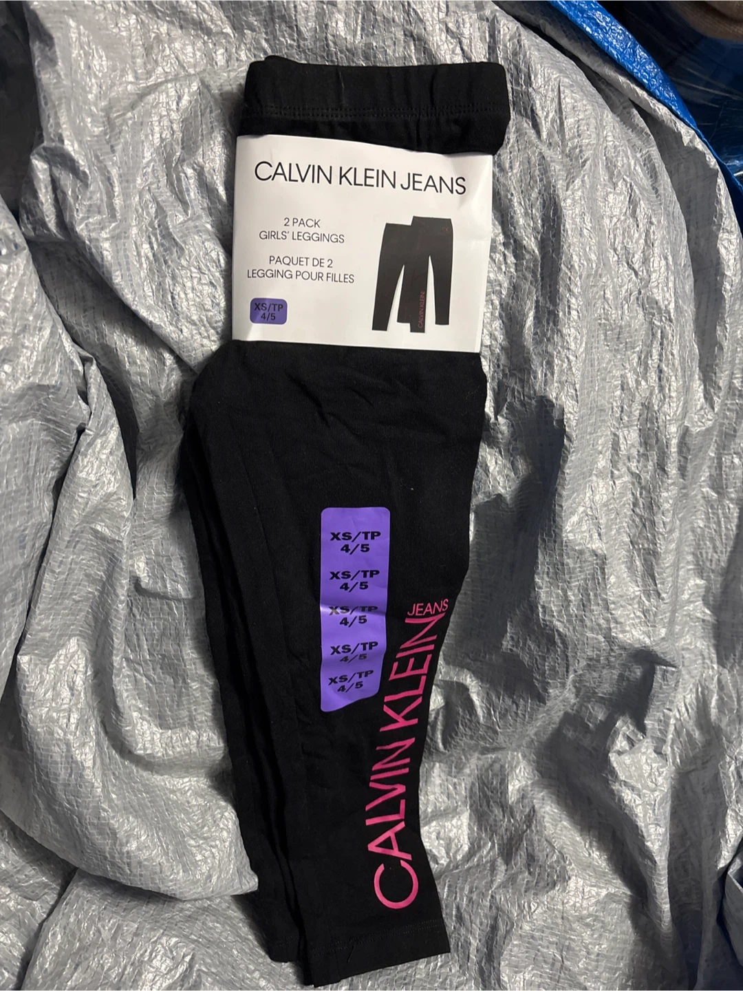 Calvin Klein Jeans Girls' Leggings 2-Pack - XS (4/5)