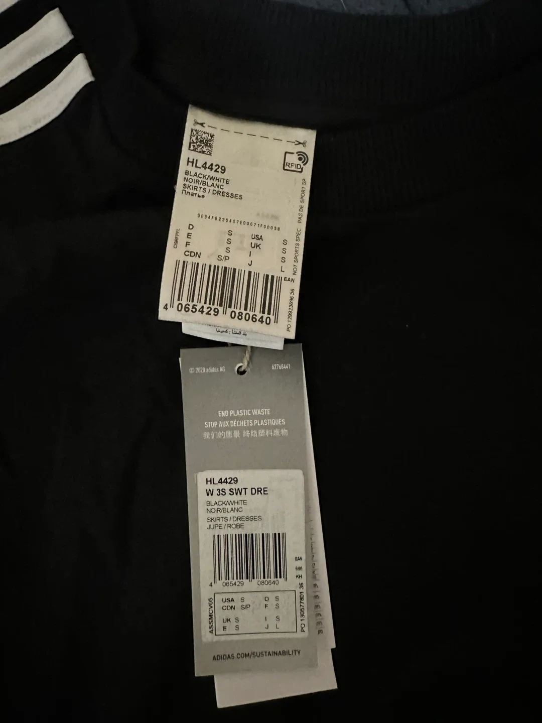 Adidas Women's 3S SWT DRE Black Size S image indicator(4)