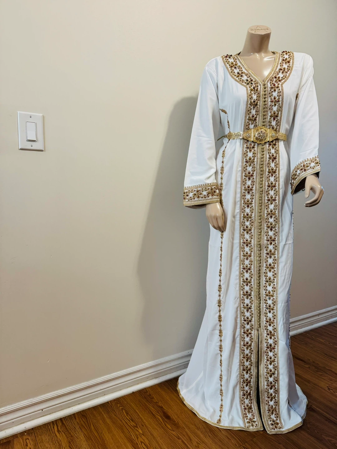White Moroccan Kaftan Dress