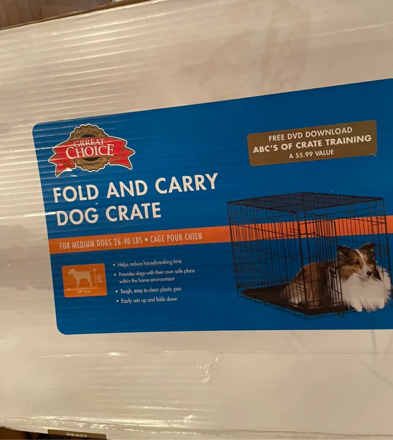 Lightly Used Fold & Carry Dog Crate (Medium) image indicator(2)
