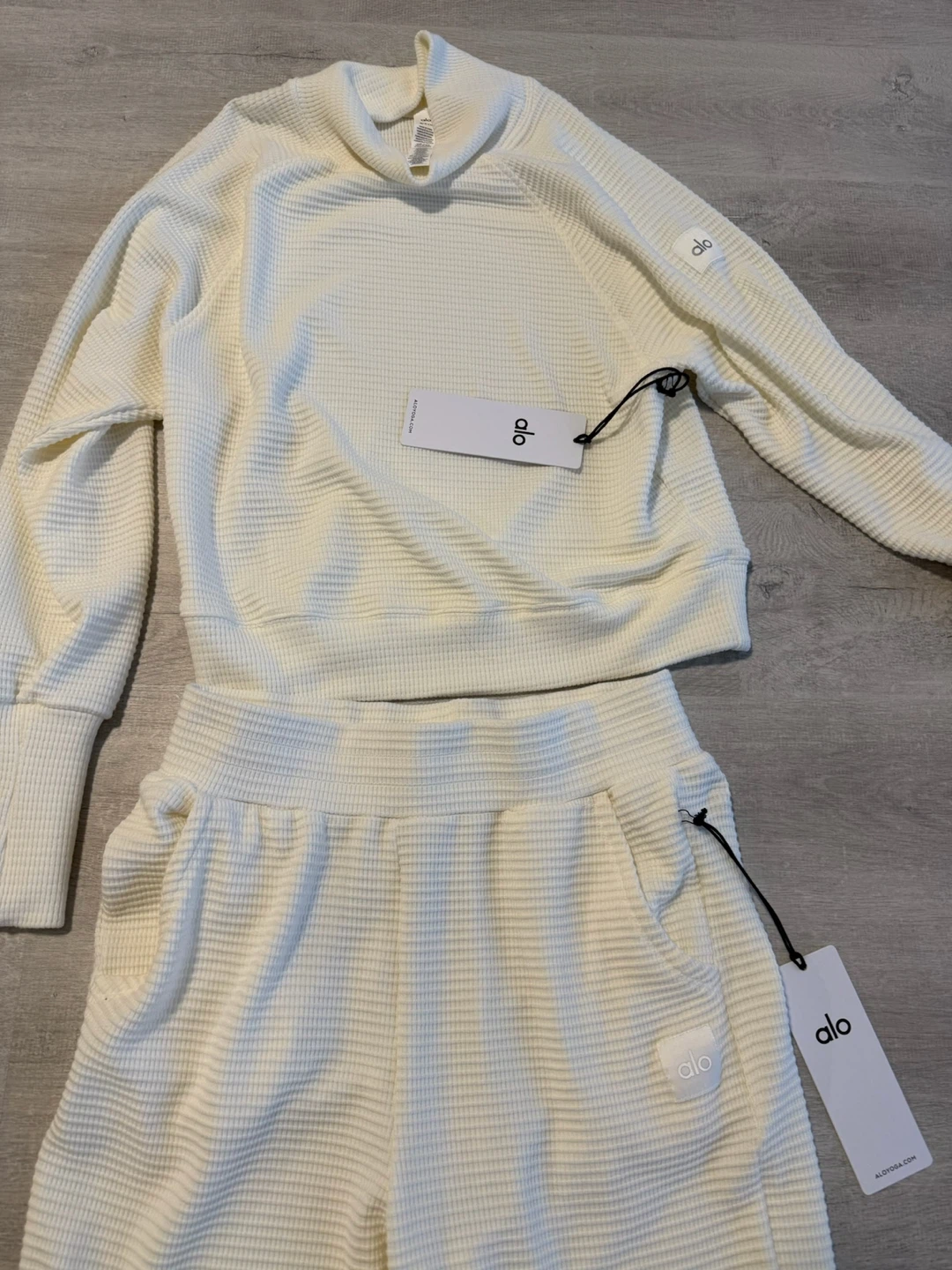 ALO Waffle Weekend Escape Set - Ivory - photo 2