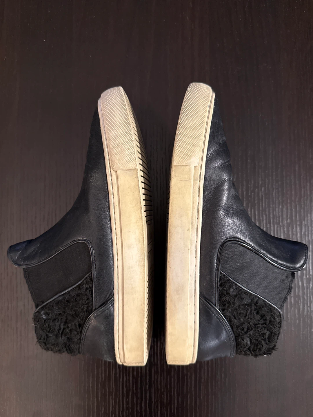 Tory Burch Black Leather High Top Sneakers - photo 3