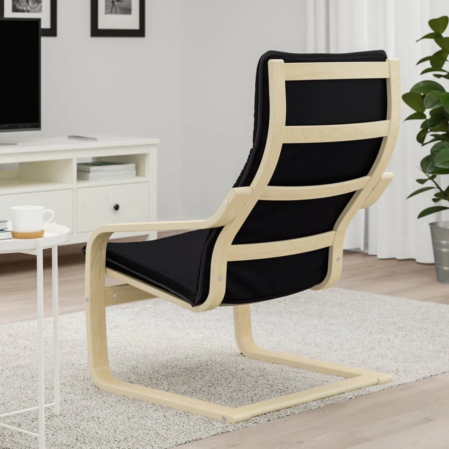 IKEA Poang Chair - Black Cushion image indicator(2)